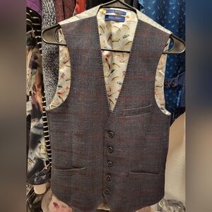 Ted Baker Premium Italian Vest with fishing lure design size 2